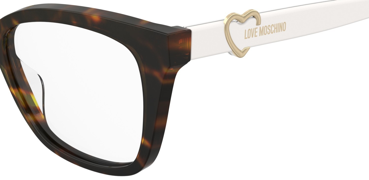 Occhiali da vista Moschino Love Mol621 107118 9VO colore havana pattern white forma rettangolare 