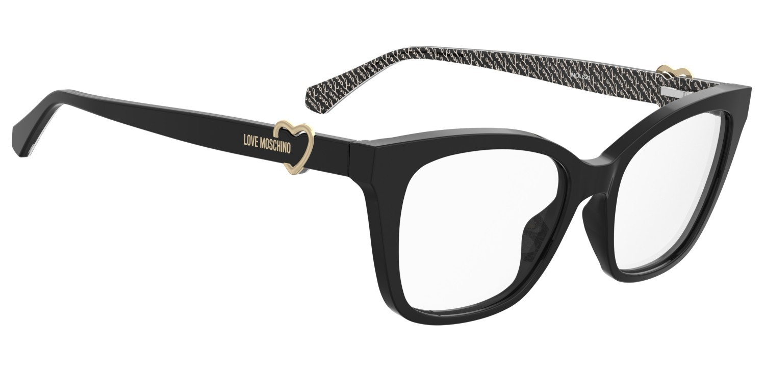 Occhiali da vista Moschino Love Mol621 107118 TAY colore black pattern white forma rettangolare 