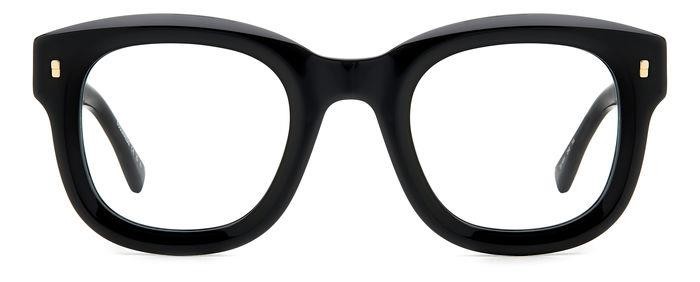 Occhiali da vista Dsquared2 D2 0091 107204 (2M2) colore black gold forma rotondo 