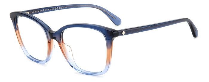Occhiali da vista Kate Spade LEANNA/G 107301 (YRQ) colore blue beige forma quadrato 