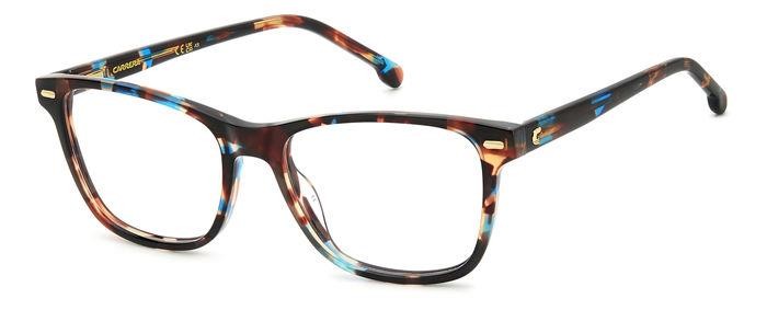 Eyeglasses Carrera 3009 107349 (JBW) color blue havana shape cat eye 