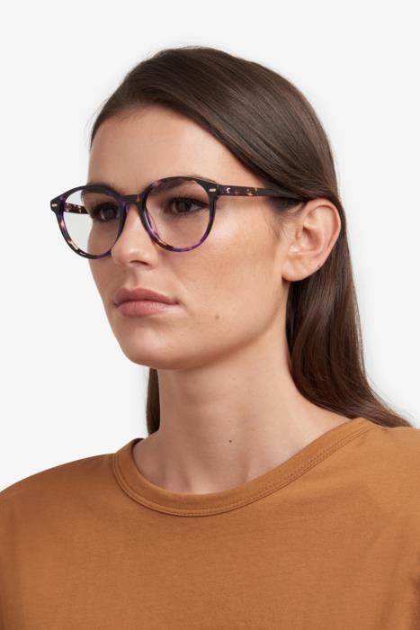 Occhiali da vista Carrera 3010 107350 (HKZ) colore violet havana forma pantos 