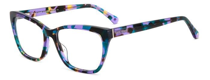 Occhiali da vista Kate Spade Celestine 107430 (HKZ) colore violet havana forma rettangolare 