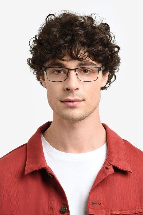 Occhiali da vista Tommy Hilfiger Th 2041 107528 (TI7) colore matte black ruthenium forma rettangolare 