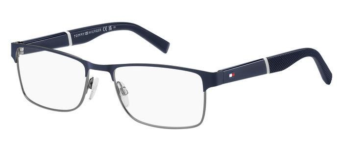 Occhiali da vista Tommy Hilfiger Th 2041 107528 (YOB) colore blue dark ruthenium forma rettangolare 