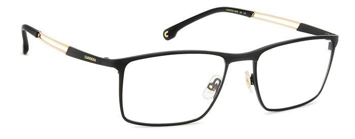 Brillen Carrera 8898 107538 (I46) farbe matte black gold form rechteckig 