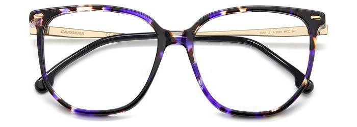Occhiali da vista Carrera 3025 107585 (HKZ) colore violet havana forma quadrato 