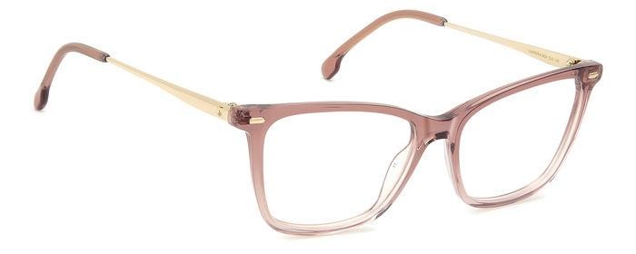 Brillen Carrera 3024 107586 (DLN) farbe nude beige form cat-eye 