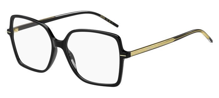 Occhiali da vista Hugo Boss 1587 107611 (7C5) colore black crystal forma quadrato 