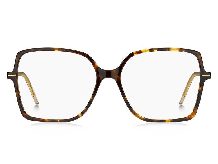 Eyeglasses Hugo Boss 1587 107611 (HJV) color havana yellow shape square 