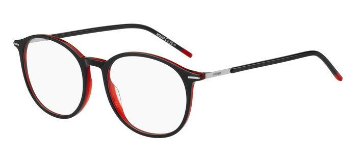 Eyeglasses Hugo Hg 1277 107748 (OIT) color black red shape round 