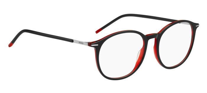 Eyeglasses Hugo Hg 1277 107748 (OIT) color black red shape round 