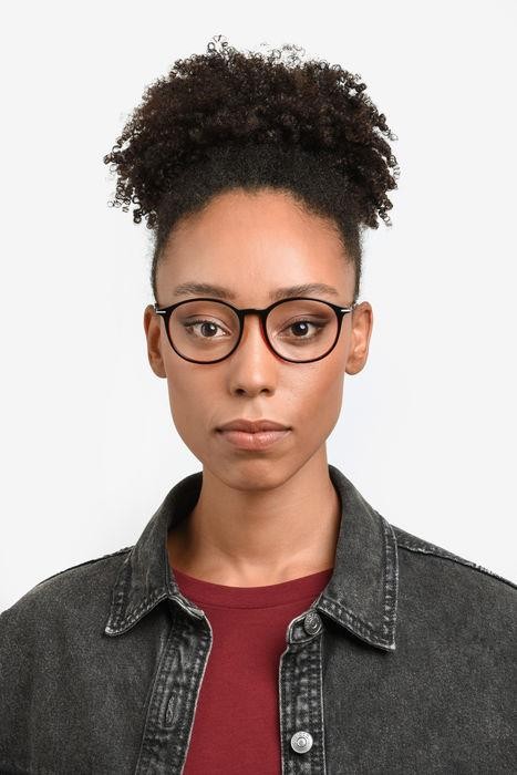 Eyeglasses Hugo Hg 1277 107748 (OIT) color black red shape round 