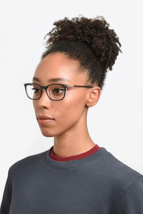 Eyeglasses Hugo Hg 1278 107750 (7C5) color black crystal shape rectangle 