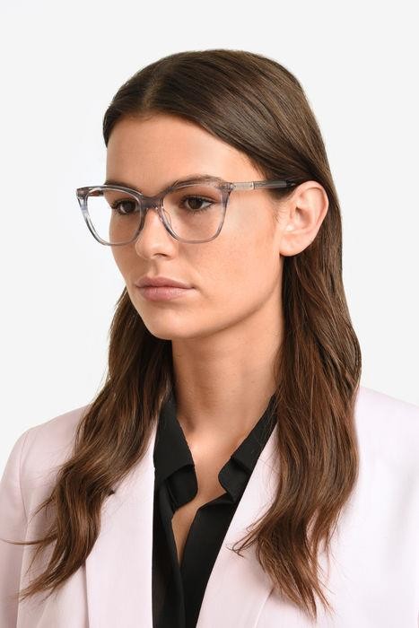 Occhiali da vista Kate Spade Clio/G 107822 (38I) colore blue horn forma cat eye 