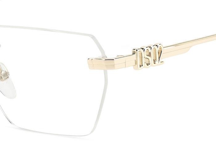 Occhiali da vista Dsquared2 D2 0102 107888 (3YG) colore light gold forma geometrico 
