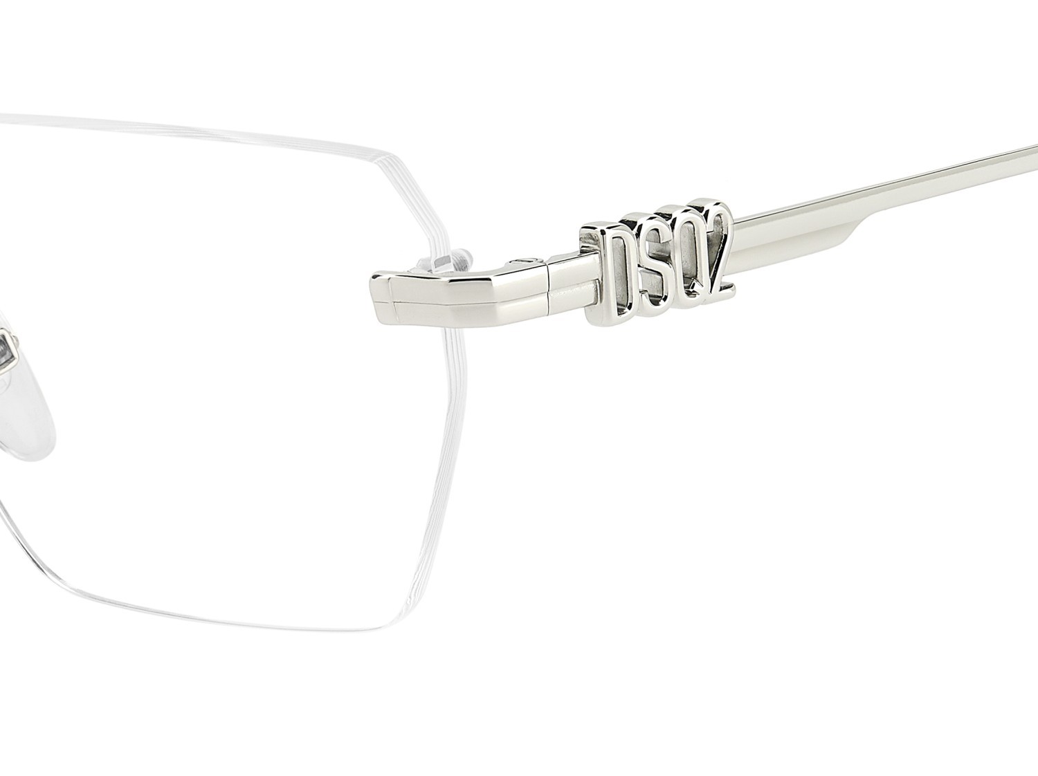 Occhiali da vista Dsquared2 D2 0102 107888 010 colore palladium forma rettangolare 