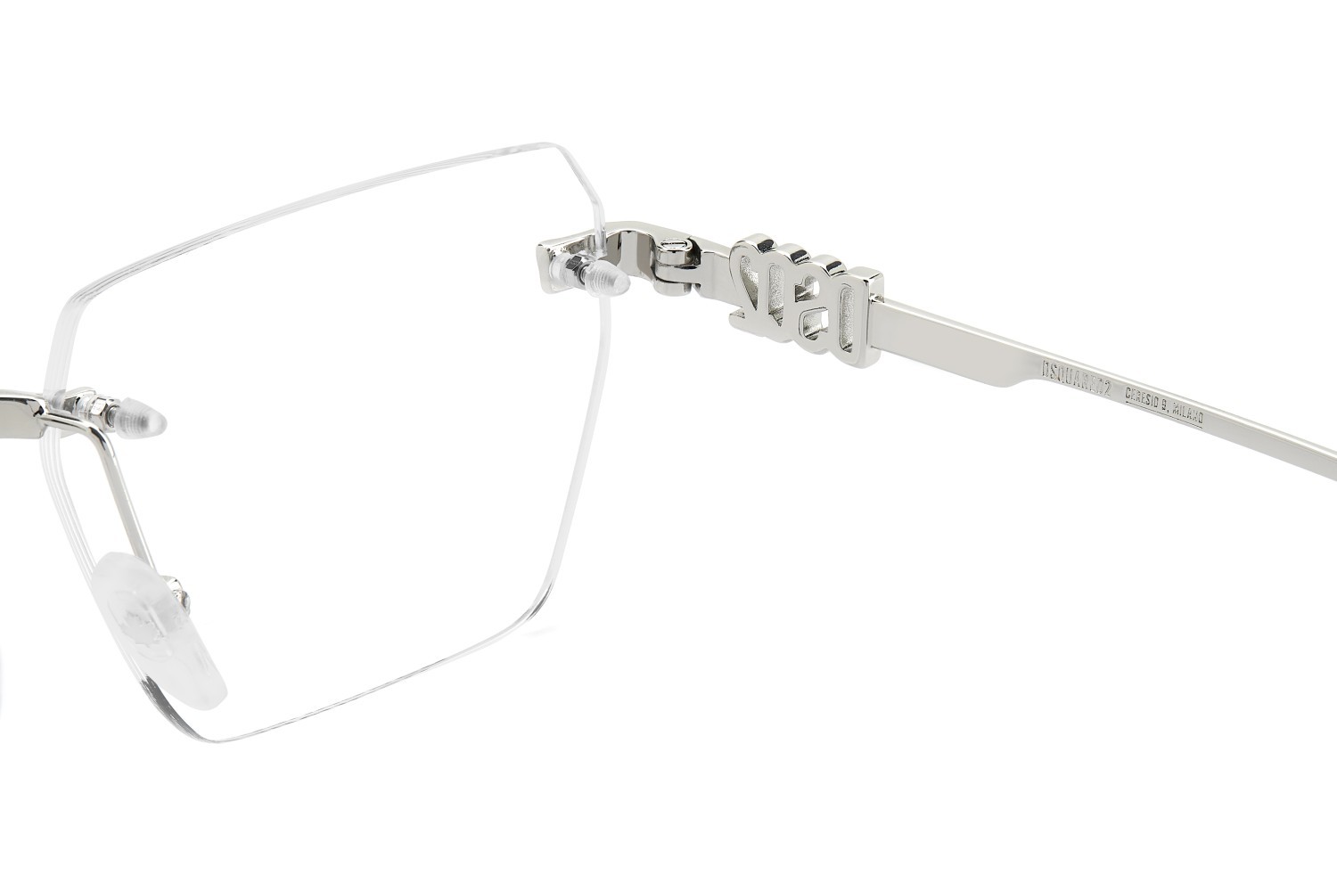 Occhiali da vista Dsquared2 D2 0102 107888 010 colore palladium forma rettangolare 