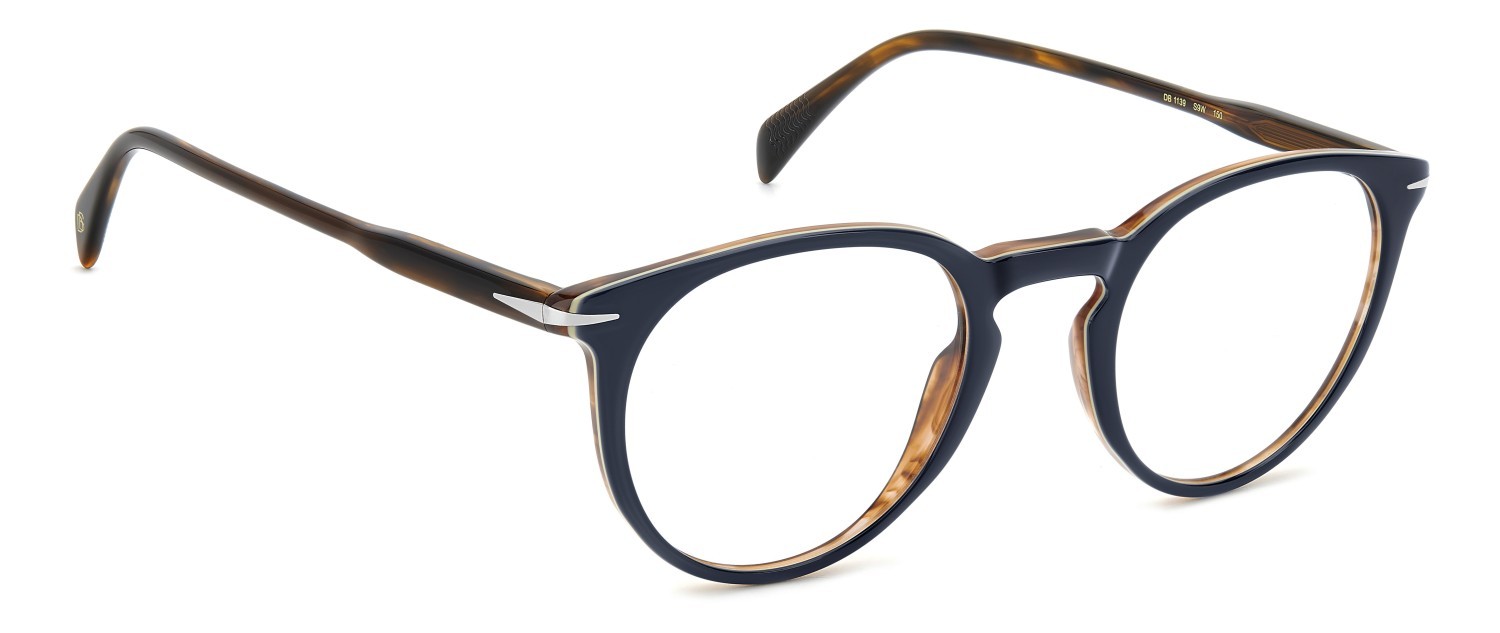 Eyeglasses David Beckham Db 1139 107923 S9W color blue brown shape pantos 