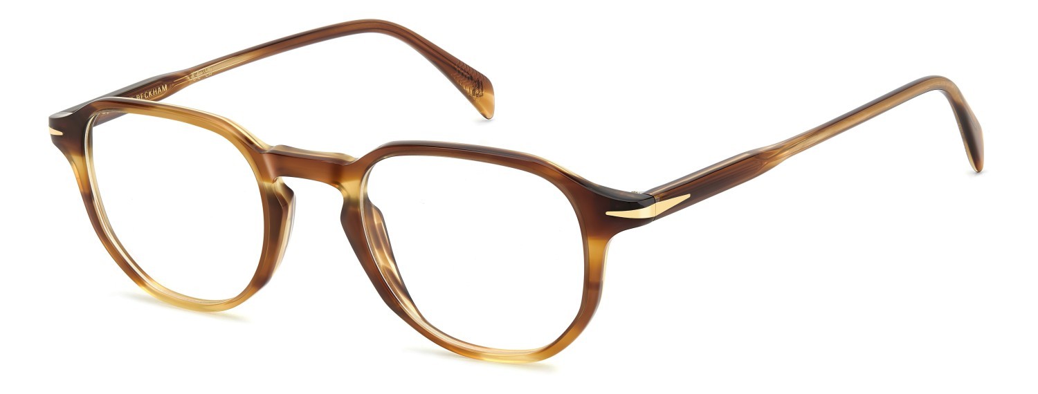 Occhiali da vista David Beckham Db 1140 107927 KVI colore striped brown forma rettangolare 