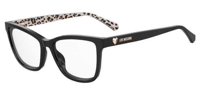 Eyeglasses Moschino Love Mol632 108034 (7RM) color pattern black shape cat eye 