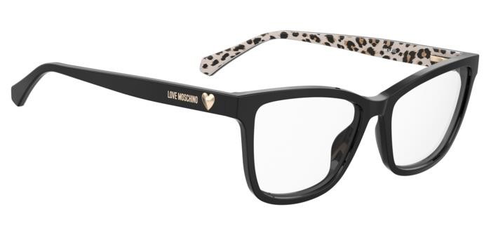 Eyeglasses Moschino Love Mol632 108034 (7RM) color pattern black shape cat eye 