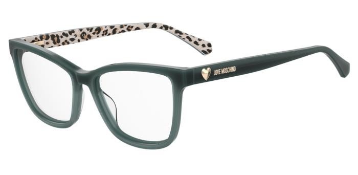 Occhiali da vista Moschino Love Mol632 108034 (8HC) colore pattern green forma cat eye 