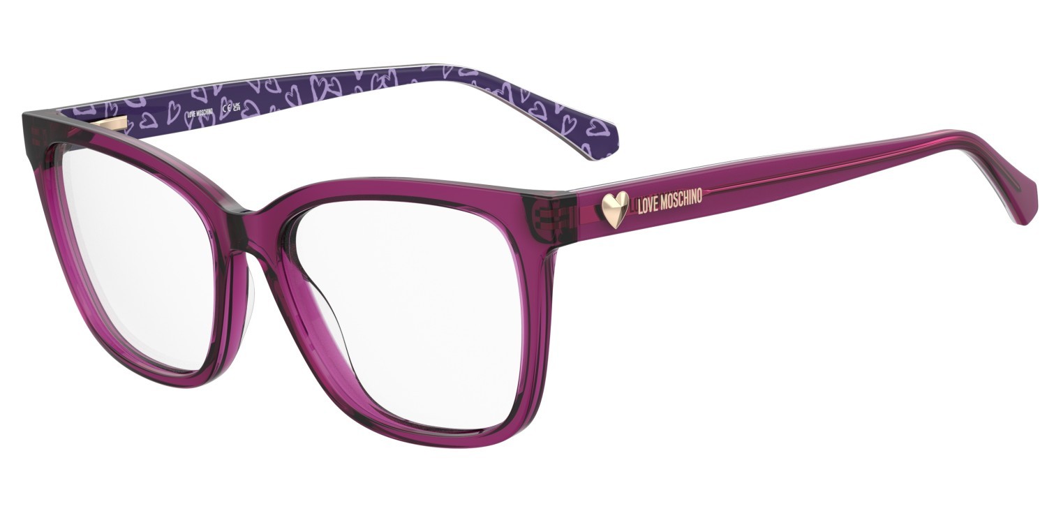 Eyeglasses Moschino Love Mol638 108044 VSP color violet pattern lilac shape rectangle 