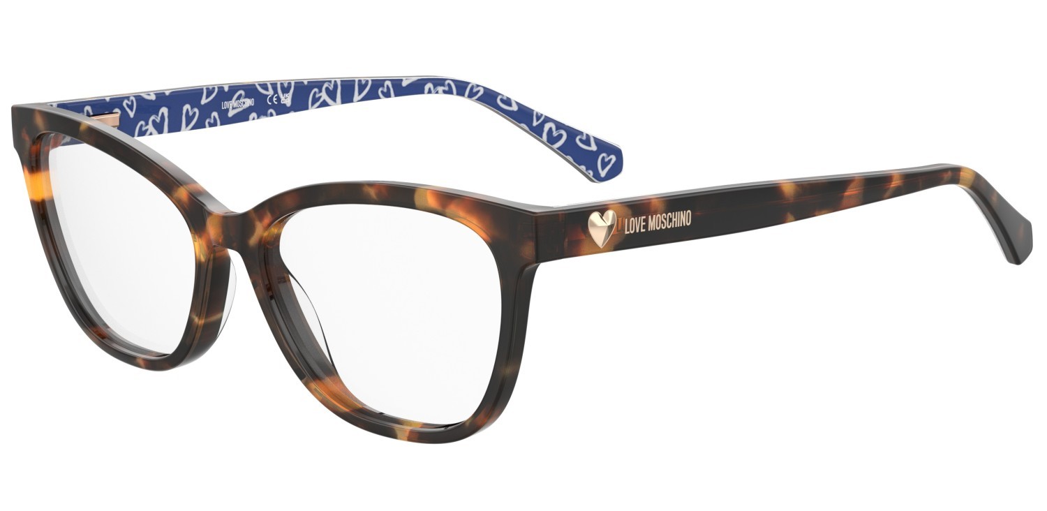 Occhiali da vista Moschino Love Mol639 108045 2VM colore havana pattern forma rettangolare 