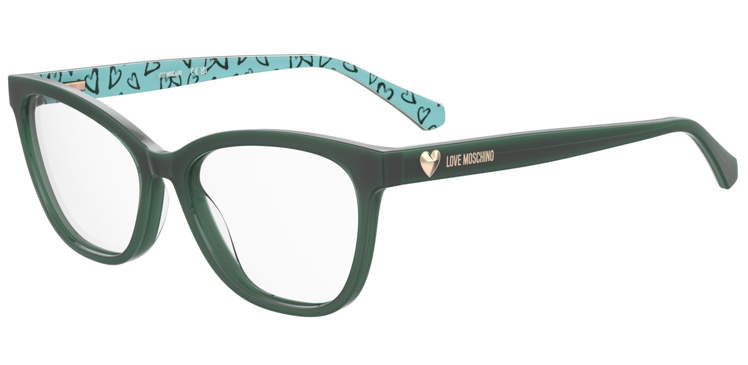 Occhiali da vista Moschino Love Mol639 108045 6HO colore green pattern forma rettangolare 