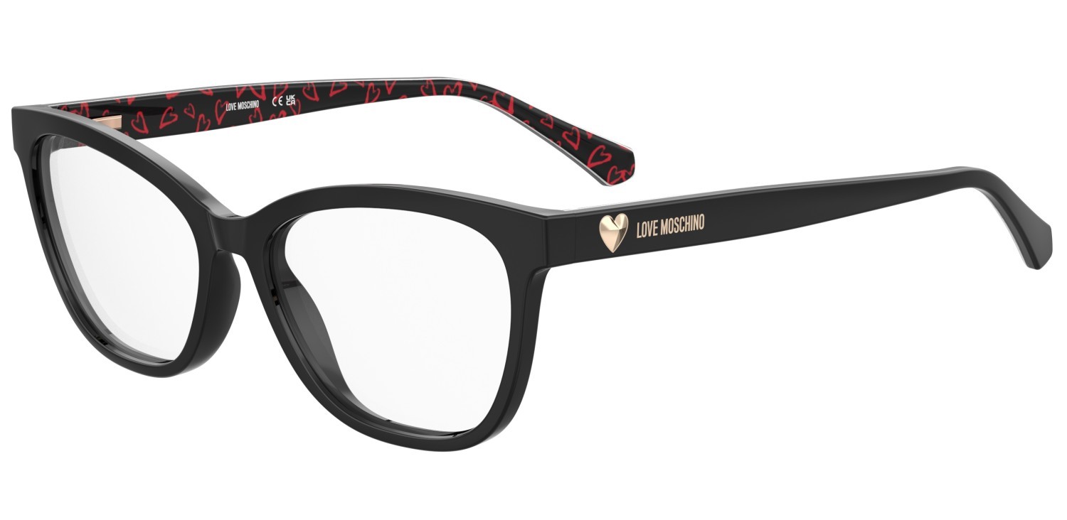 Occhiali da vista Moschino Love Mol639 108045 INA colore black pattern black forma rettangolare 