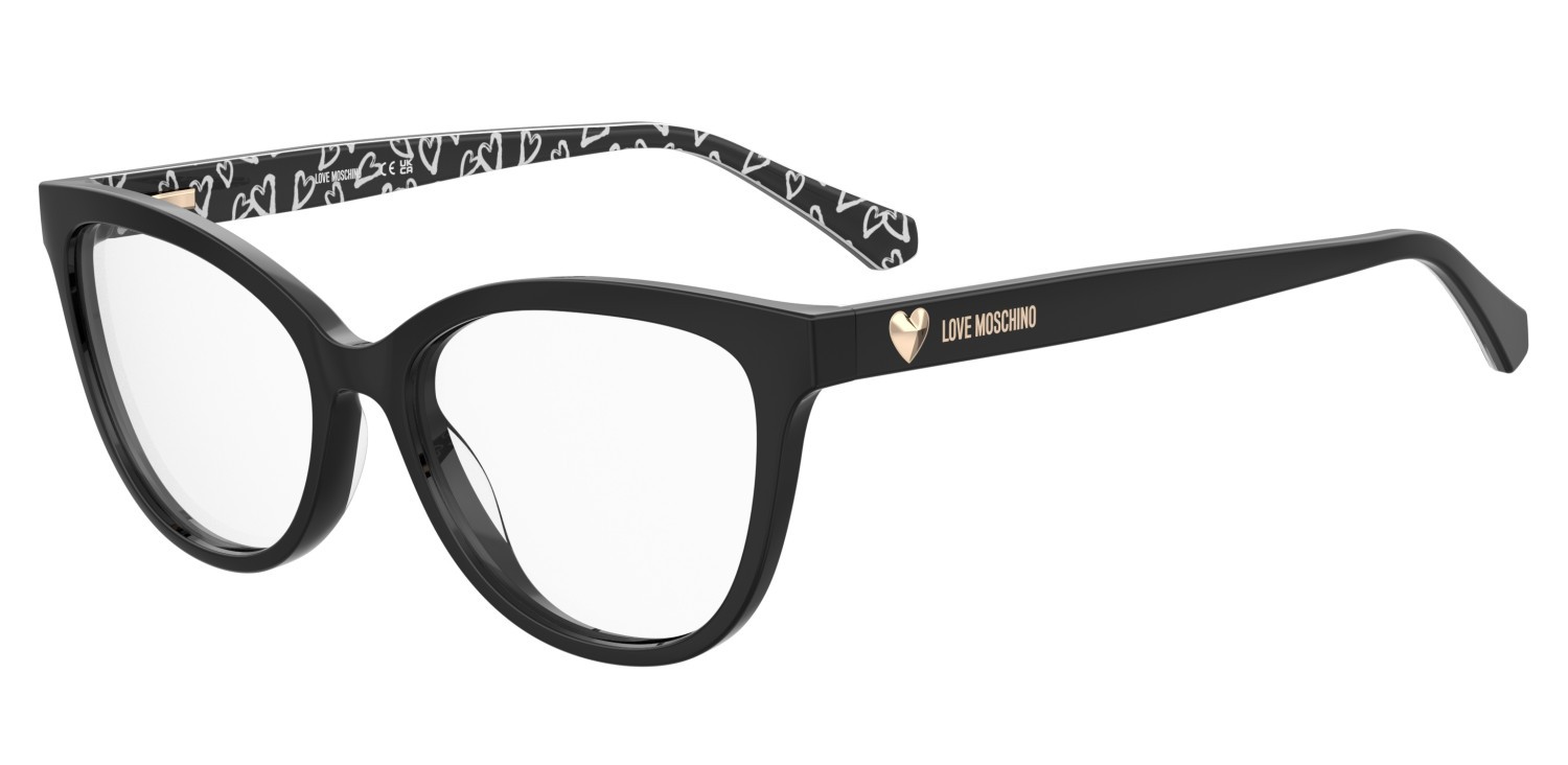 Occhiali da vista Moschino Love Mol640 108048 INA colore black pattern black forma cat eye 