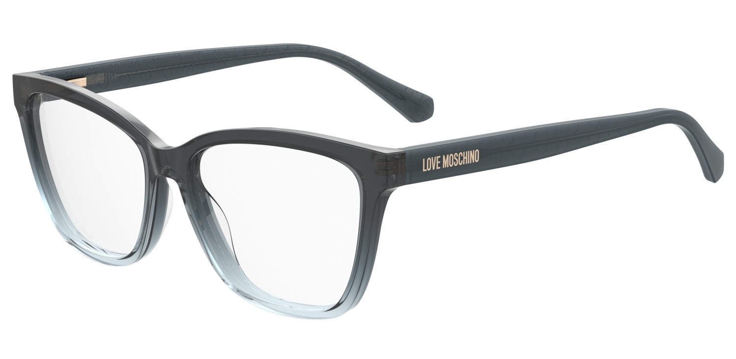 Occhiali da vista Moschino Love Mol645 108055 WTA colore blue shaded forma rettangolare 