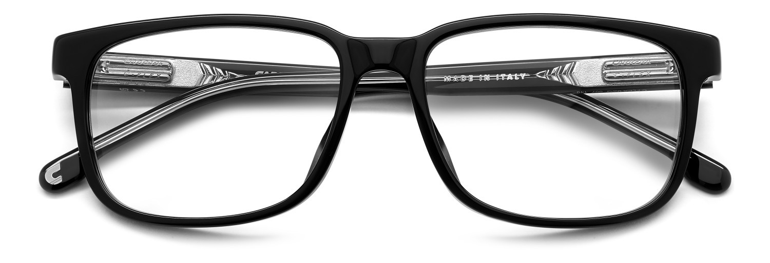 Brillen Carrera C Flex 03/G 108077 807 farbe black form rechteckig gläser transparent