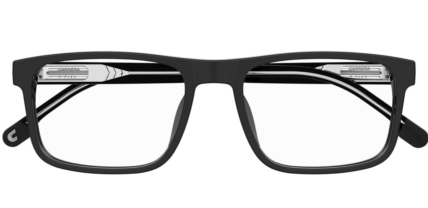 Brillen Carrera C Flex 04/G 108078 (807 17) farbe black form rechteckig gläser transparent