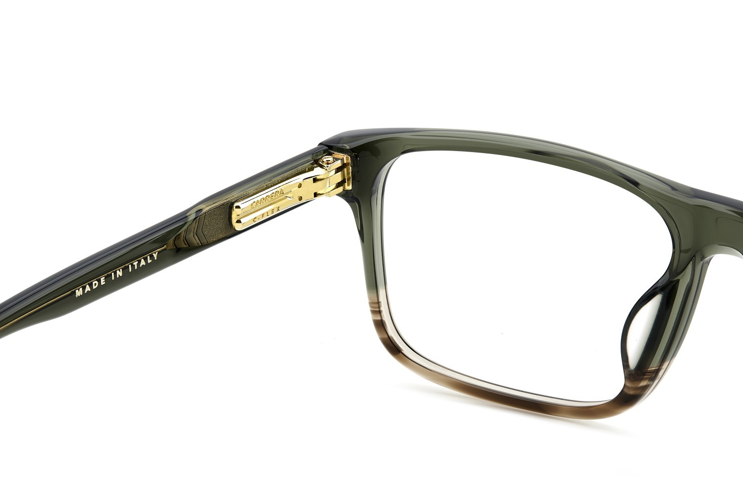 Brillen Carrera C Flex 04/G 108078 (XGW 18) farbe green havana form rechteckig gläser transparent