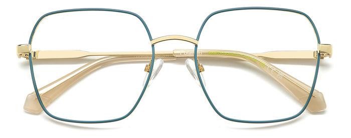 Eyeglasses Polaroid Pld D530 108080 (OGA) color gold teal shape geometric 