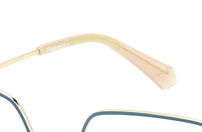 Eyeglasses Polaroid Pld D530 108080 (OGA) color gold teal shape geometric 