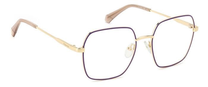 Eyeglasses Polaroid Pld D530 108080 (S9E) color gold violet shape geometric 