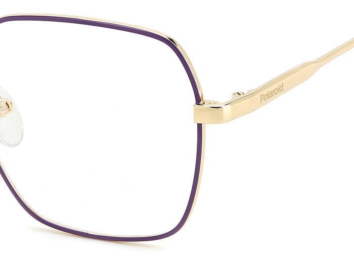 Eyeglasses Polaroid Pld D530 108080 (S9E) color gold violet shape geometric 