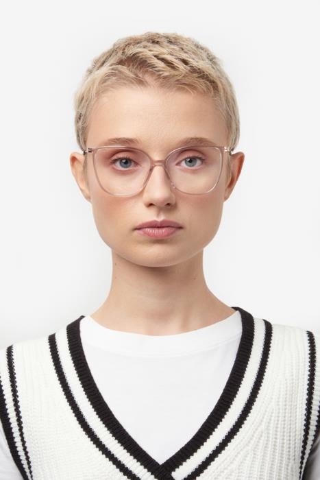 Occhiali da vista Tommy Hilfiger Th 2099 108124 (1EZ) colore nude pink havana forma cat eye 