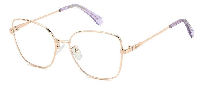 Eyeglasses Polaroid Pld D521/G 108137 (DDB) color gold copper shape cat eye 