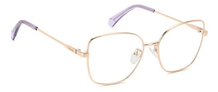 Eyeglasses Polaroid Pld D521/G 108137 (DDB) color gold copper shape cat eye 