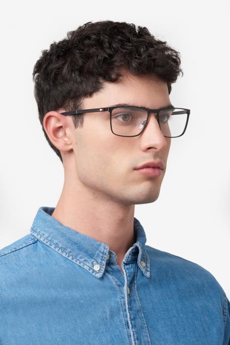 Brillen Tommy Hilfiger Th 2080 108143 (003) farbe matte black form rechteckig 