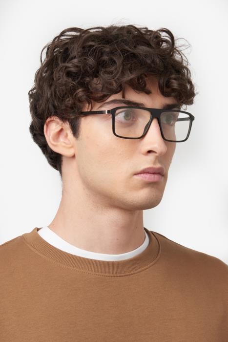 Eyeglasses Hugo Boss 1636 108164 (807) color black shape rectangle 