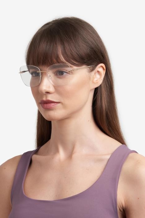 Eyeglasses Hugo Boss 1667 108189 (000) color rose gold shape butterfly 