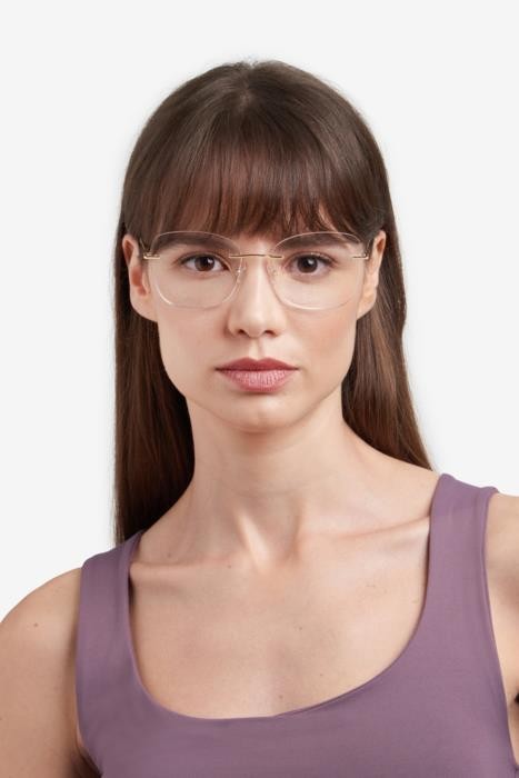 Eyeglasses Hugo Boss 1667 108189 (000) color rose gold shape butterfly 