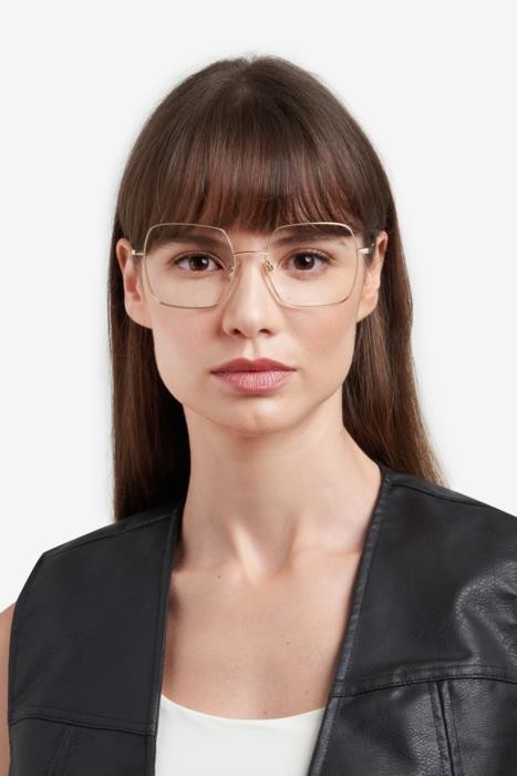 Occhiali da vista Hugo Boss 1666 108191 (000) colore rose gold forma quadrato 