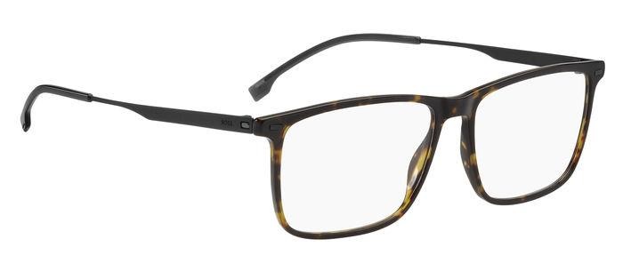 Eyeglasses Hugo Boss 1642 108196 (2OS) color havana matte black shape rectangle 