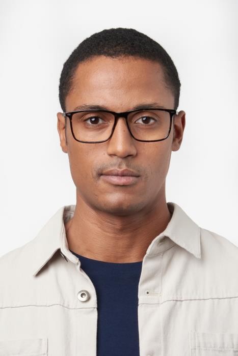 Eyeglasses Hugo Boss 1642 108196 (2OS) color havana matte black shape rectangle 